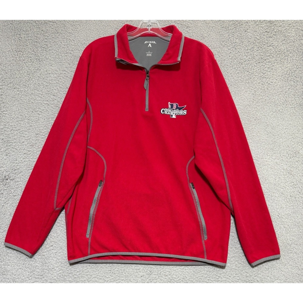 Antigua Boston Red Sox 2013 World Series Champions Fleece 1/4 zip sweater